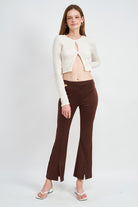 HIGH WAISTED SPLIT HEM PANTS Emory Park