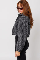 Tweed Crop Puffer Jacket LE LIS