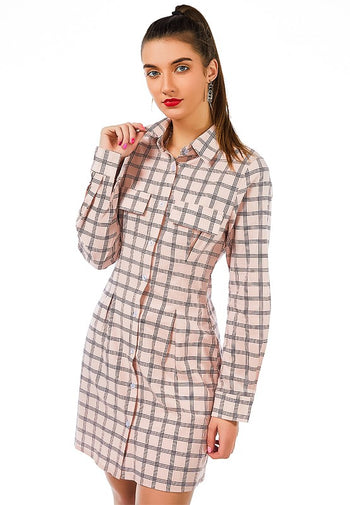 Full Sleeve Chequered Shirt Dress Rag Company