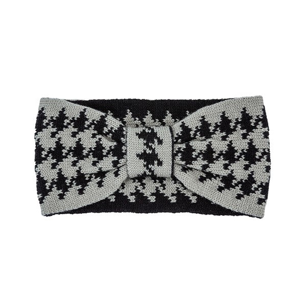 HOUNDSTOOTH BOW HEAD BAND Bella Chic