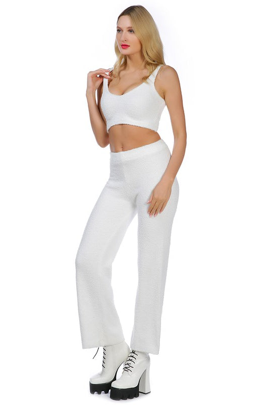 Solid Casual Wide Leg Trousers Rag Company
