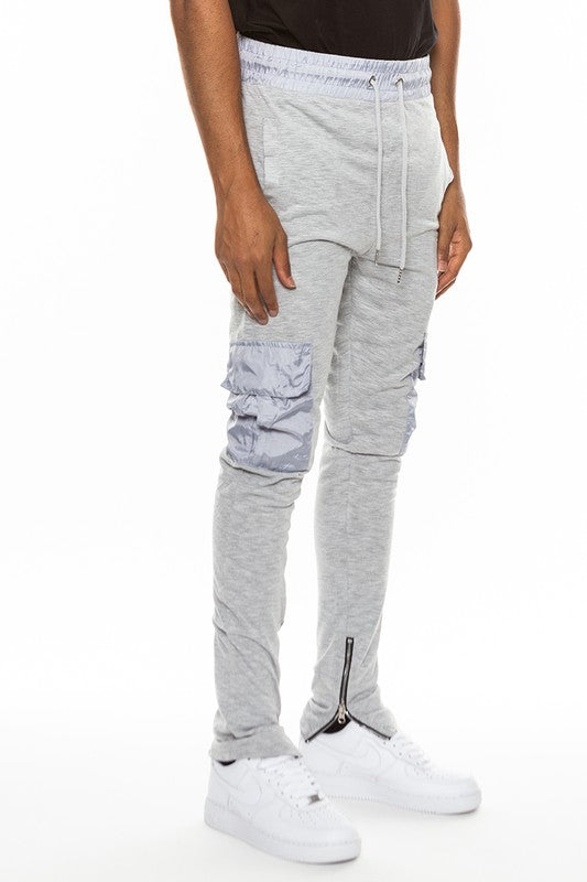 Heathered Cotton Blend Joggers WEIV
