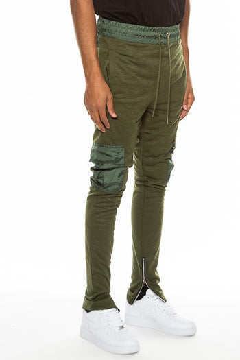 Heathered Cotton Blend Joggers WEIV