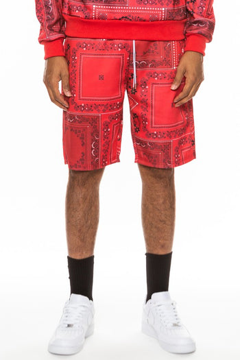 Weiv Mens Paisley Bandana Print Shorts WEIV