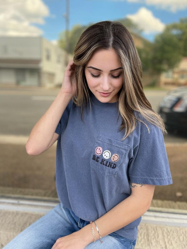 Be Kind Pocket Tee Ask Apparel