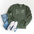 Walk By Faith Not Sight Long Sleeve Graphic Tee Uplifting Threads Co