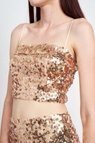 SEQUIN RECHED TUBE TOP Emory Park