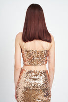 SEQUIN RECHED TUBE TOP Emory Park