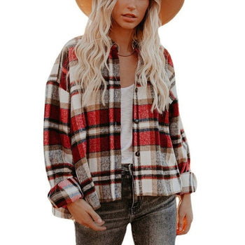 Women's Plaid Shacket Annva USA