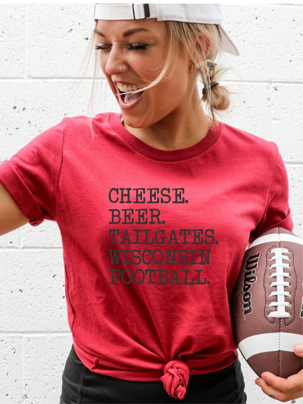 Cheese. Beer. Tailgates. Wisconsin Football. Tee Ocean and 7th