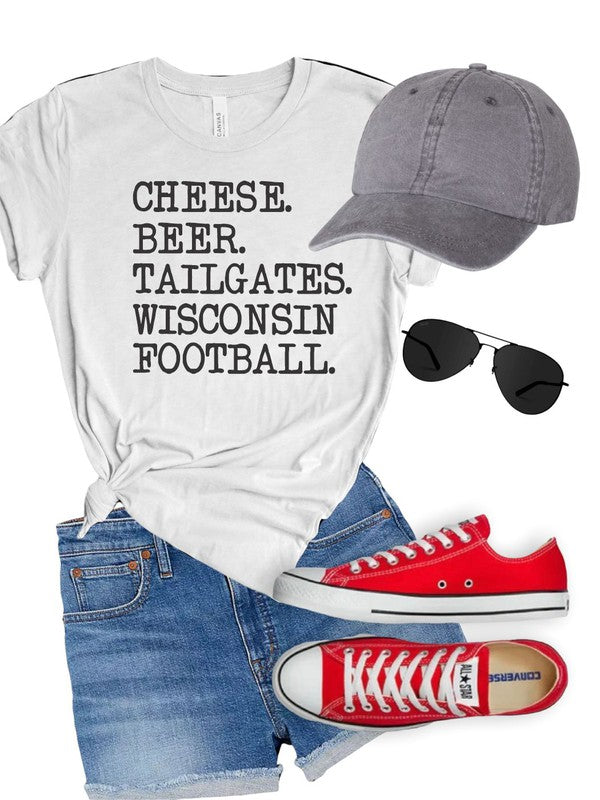 Cheese. Beer. Tailgates. Wisconsin Football. Tee Ocean and 7th