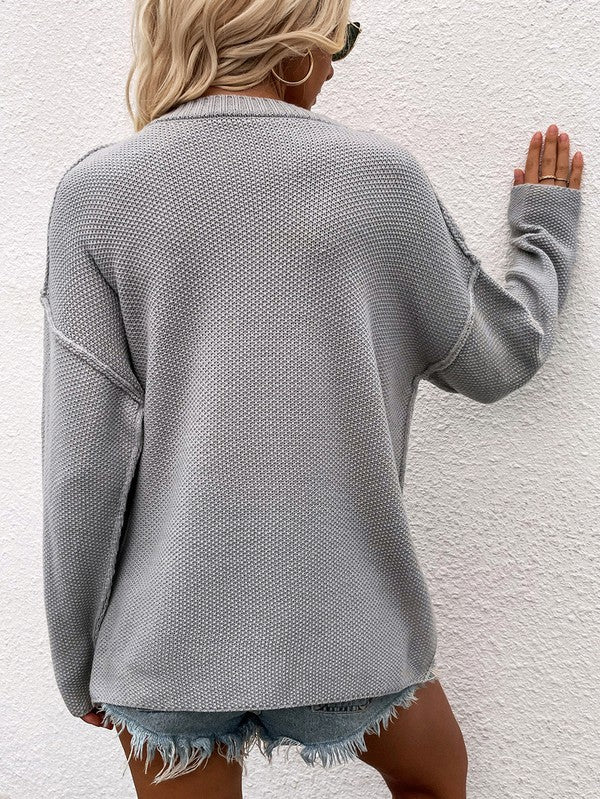 Women Long Sleeve Loose Fit Sweater Annva USA