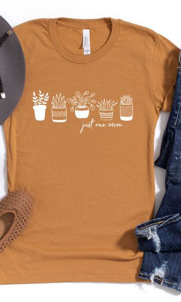 Just One More Succulents Graphic Softstyle Tee Ocean and 7th