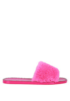 Geese Faux Fur Diamante Detail Jelly Flats Rag Company