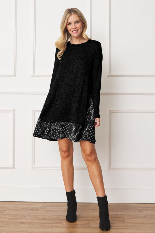 Mock Layered Bandana Paisley Mini Dress EG fashion