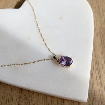 Confection Purple Crystal Necklace HONEYCAT Jewelry