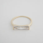 Lorena Long Crystal Baguette Ring HONEYCAT Jewelry