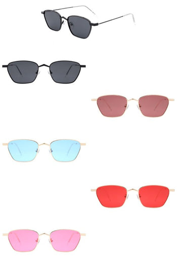 Retro Square Vintage Metal Fashion Sunglasses Cramilo Eyewear