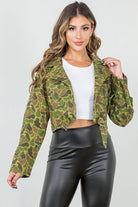 Bubble Camo Jacket in Gren GJG Denim