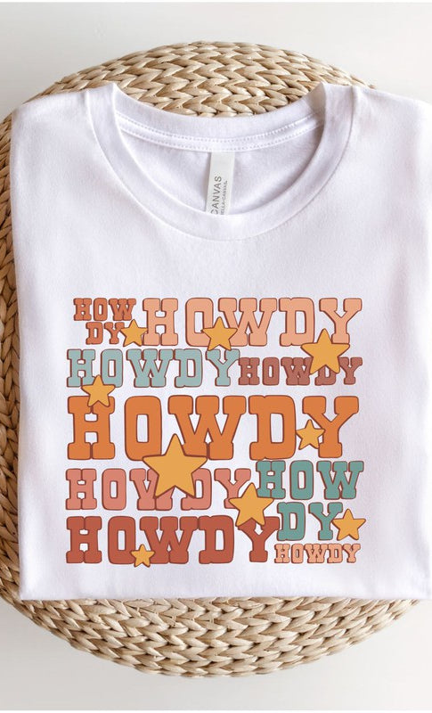 Howdy with Cowboy Hat Graphic Tee Ocean and 7th