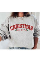 CHRISTMAS VIBES GRAPHIC SWEATSHIRT PLUS SIZE ALPHIA