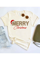 MERRY CHRISTMAS GRAPHIC PLUS SIZE TEE / T-SHIRT ROSEMEAD LOS ANGELES CO