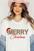 MERRY CHRISTMAS GRAPHIC PLUS SIZE TEE / T-SHIRT ROSEMEAD LOS ANGELES CO