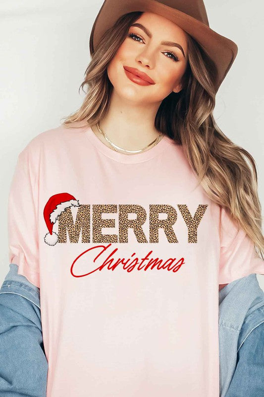MERRY CHRISTMAS GRAPHIC PLUS SIZE TEE / T-SHIRT ROSEMEAD LOS ANGELES CO