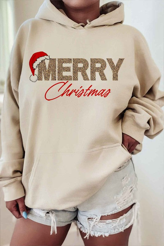 MERRY CHRISTMAS GRAPHIC HOODIE ROSEMEAD LOS ANGELES CO