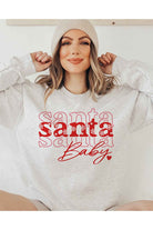 SANTA BABY CHRISTMAS GRAPHIC PLUS SIZE SWEATSHIRT ROSEMEAD LOS ANGELES CO