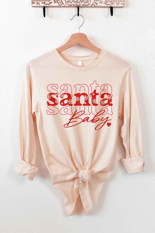 SANTA BABY CHRISTMAS LONG SLEEVE TEE ROSEMEAD LOS ANGELES CO