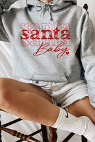 SANTA BABY CHRISTMAS GRAPHIC HOODIE ROSEMEAD LOS ANGELES CO