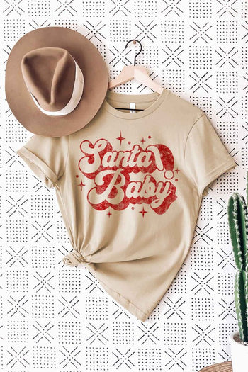 SANTA BABY CHRISTMAS GRAPHIC T-SHIRT ALPHIA