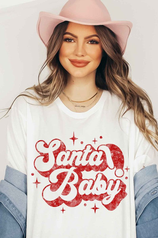 SANTA BABY CHRISTMAS GRAPHIC T-SHIRT ALPHIA