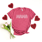 Mama Leopard Hearts Short Sleeve Graphic Tee Olive and Ivory Wholesale