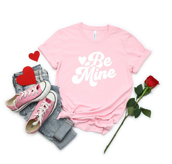 Be Mine Short Sleeve Graphic Tee Olive and Ivory Wholesale