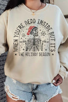 CHRISTMAS SKELETON GRAPHIC PLUS SIZE SWEATSHIRT ROSEMEAD LOS ANGELES CO