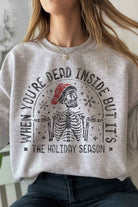 CHRISTMAS SKELETON GRAPHIC PLUS SIZE SWEATSHIRT ROSEMEAD LOS ANGELES CO