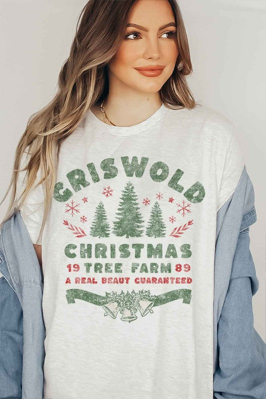 CHRISTMAS TREE FARM GRAPHIC TEE / T-SHIRT ROSEMEAD LOS ANGELES CO