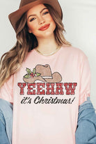 YEEHAW COUNTRY CHRISTMAS GRAPHIC TEE / T-SHIRT ROSEMEAD LOS ANGELES CO