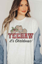 YEEHAW COUNTRY CHRISTMAS GRAPHIC TEE / T-SHIRT ROSEMEAD LOS ANGELES CO
