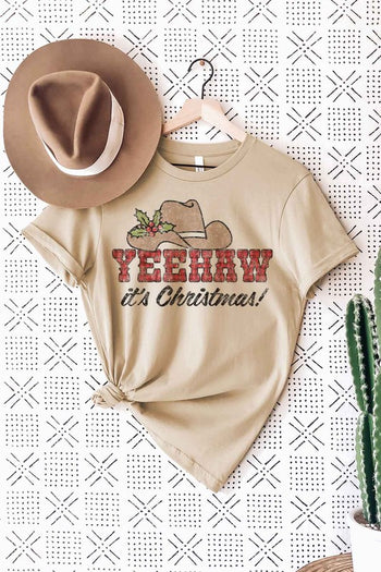 YEEHAW COUNTRY CHRISTMAS GRAPHIC TEE / T-SHIRT ROSEMEAD LOS ANGELES CO