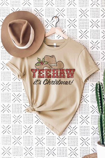 YEEHAW COUNTRY CHRISTMAS GRAPHIC PLUS SIZE TEE ROSEMEAD LOS ANGELES CO