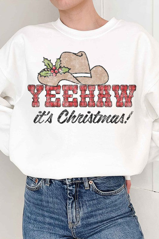 YEEHAW COUNTRY CHRISTMAS PLUS SIZE SWEATSHIRT ROSEMEAD LOS ANGELES CO