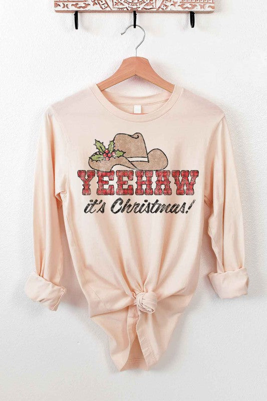 YEEHAW COUNTRY CHRISTMAS LONG SLEEVE TEE ROSEMEAD LOS ANGELES CO