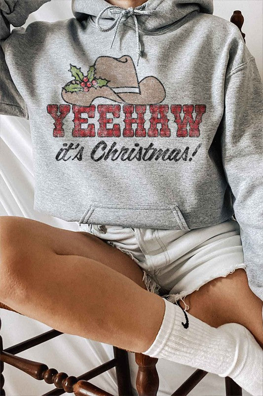 YEEHAW COUNTRY CHRISTMAS GRAPHIC HOODIE ROSEMEAD LOS ANGELES CO