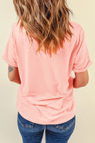 Shell Round Neck Short Sleeve T-Shirt Trendsi