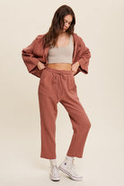 Long Sleeve Button Down and Long Pants Sets Listicle