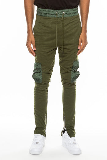 Heathered Cotton Blend Joggers WEIV