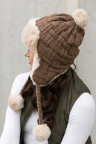 Cable Weave Pom Trapper Hat Aili's Corner